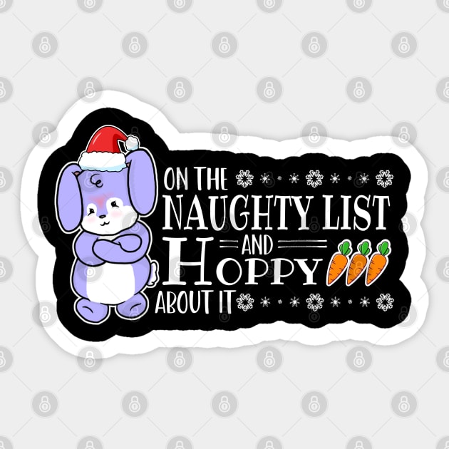 On The Naughty List And Hoppy About It Sticker by the-krisney-way